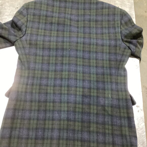 Tommy Hilfiger Men's Plaid Wool Blazer - Green & Navy Check - Classic Fit - Picture 4 of 8